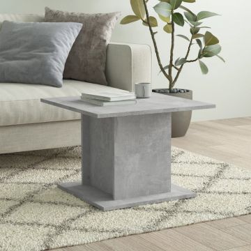 Gossi masuta de cafea, gri beton, 55,5x55,5x40 cm, lemn compozit