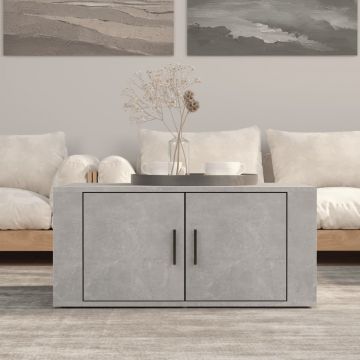 Gossi masuta de cafea, gri beton, 80x50x36 cm, lemn compozit
