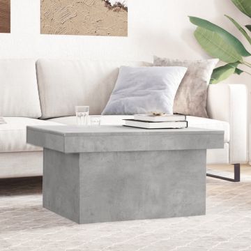 Gossi masuta de cafea, gri beton, 80x55x40 cm, lemn compozit