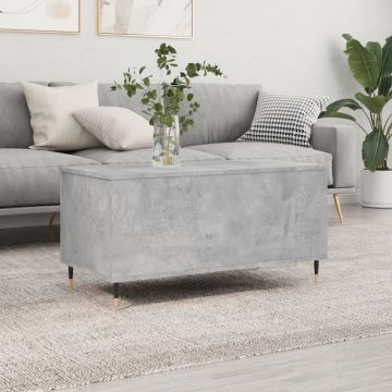 Gossi masuta de cafea, gri beton, 90x44,5x45 cm, lemn compozit