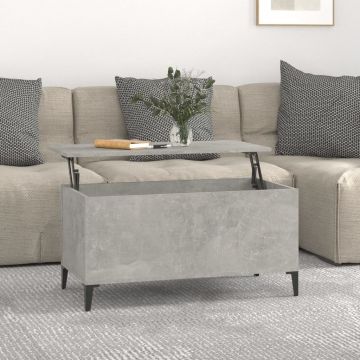 Gossi masuta de cafea, gri beton, 90x44,5x45 cm, lemn compozit