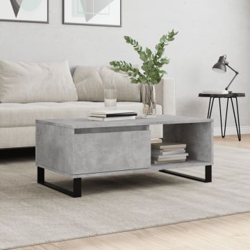 Gossi masuta de cafea, gri beton, 90x50x36,5 cm, lemn compozit