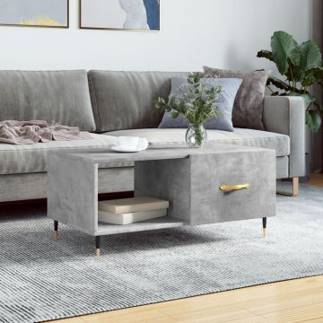 Gossi masuta de cafea, gri beton, 90x50x40 cm, lemn prelucrat