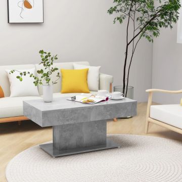 Gossi masuta de cafea, gri beton, 96x50x45 cm, lemn prelucrat