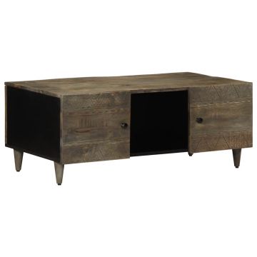 Gossi masuta de cafea gri deschis 100x54x40 cm lemn masiv de mango