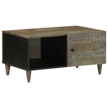 Gossi masuta de cafea gri deschis 80x50x40 cm lemn masiv de mango