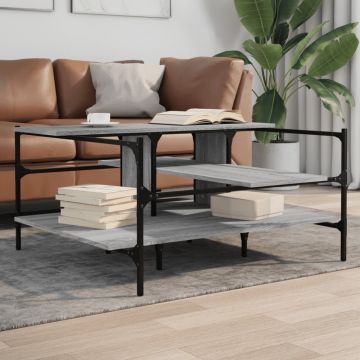 Gossi masuta de cafea gri sonoma 100x100x48,5 cm lemn prelucrat