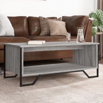 Gossi masuta de cafea, gri sonoma, 100x51x40 cm, lemn compozit