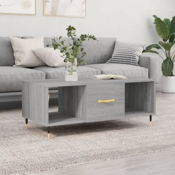 Gossi masuta de cafea, gri sonoma, 102x50x40 cm, lemn compozit
