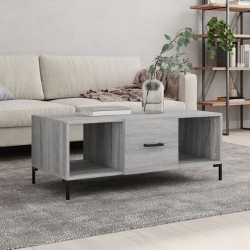 Gossi masuta de cafea, gri sonoma, 102x50x40 cm, lemn compozit