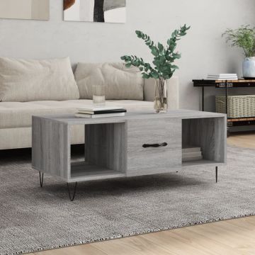 Gossi masuta de cafea, gri sonoma, 102x50x40 cm, lemn compozit