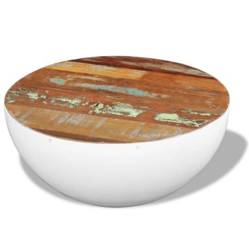 Gossi masuta de cafea in forma de bol 60x60x30 cm lemn masiv reciclat