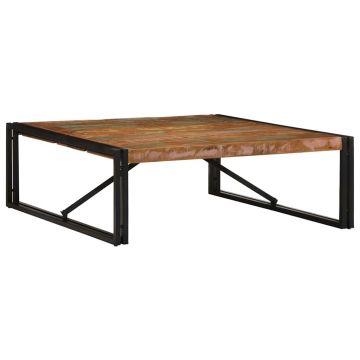 Gossi masuta de cafea multicolora 100x100x35 cm lemn masiv recuperat