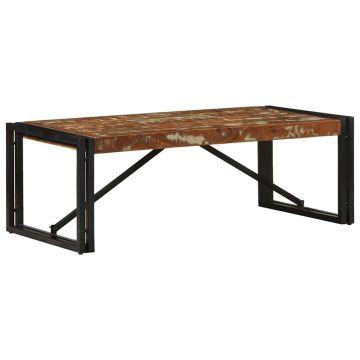 Gossi masuta de cafea multicolora 100x50x35 cm lemn masiv recuperat