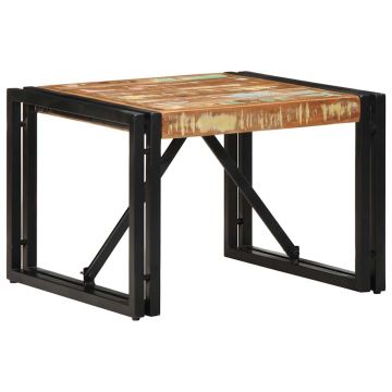 Gossi masuta de cafea multicolora 50x50x35 cm lemn masiv recuperat