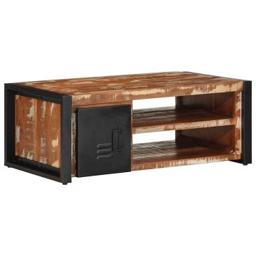 Gossi masuta de cafea multicolora 90x50x36 cm lemn masiv recuperat