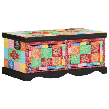 Gossi masuta de cafea multicolora 90x50x40 cm lemn masiv de mango