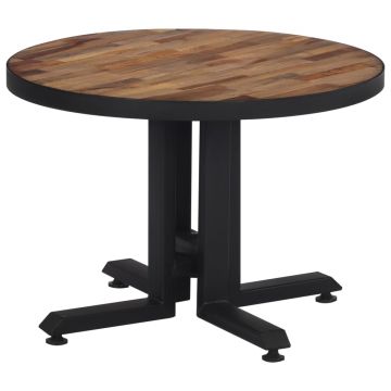 Gossi masuta de cafea rotunda, Ø55x40 cm, lemn masiv de tec reciclat