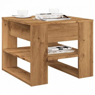 Gossi masuta de cafea stejar artizanal 55,5x55x45 cm lemn prelucrat