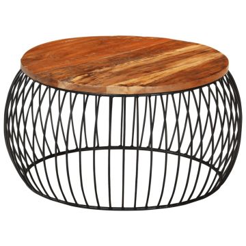 Gossi masuta de cafea, Ø68 cm, lemn masiv reciclat