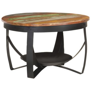 Gossi masuta de cafea, Ø68x43 cm, lemn masiv reciclat