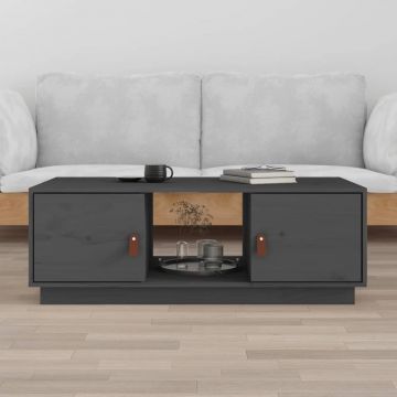 Gossi masuta de cafea, gri, 100x50x35 cm, lemn masiv de pin