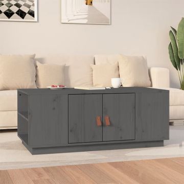 Gossi masuta de cafea, gri, 100x50x41 cm, lemn masiv de pin