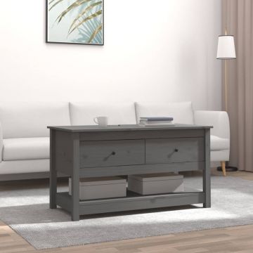 Gossi masuta de cafea, gri, 102x49x55 cm, lemn masiv de pin
