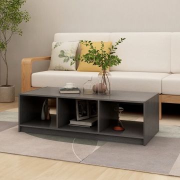Gossi masuta de cafea, gri, 110x50x34 cm, lemn masiv de pin