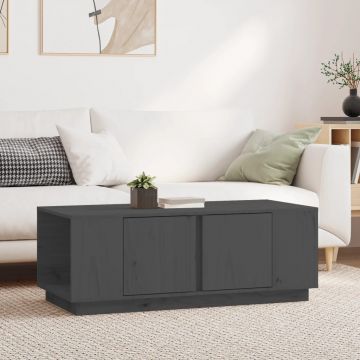 Gossi masuta de cafea, gri, 110x50x40 cm, lemn masiv de pin