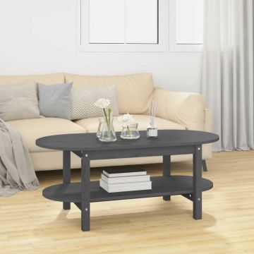 Gossi masuta de cafea, gri, 110x55x45 cm, lemn masiv de pin