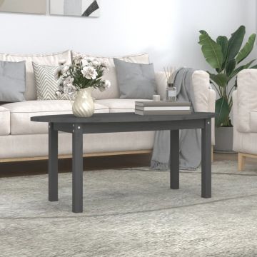 Gossi masuta de cafea, gri, 110x55x45 cm, lemn masiv de pin