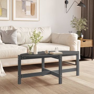 Gossi masuta de cafea, gri, 118x63x45 cm, lemn masiv de pin