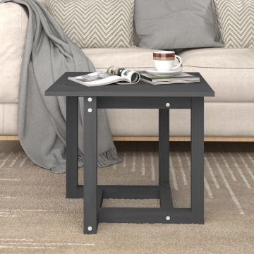 Gossi masuta de cafea, gri, 50x50x45 cm, lemn masiv de pin