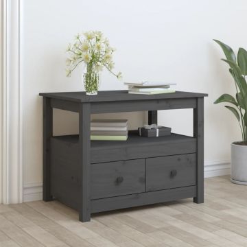 Gossi masuta de cafea, gri, 71x49x55 cm, lemn masiv de pin