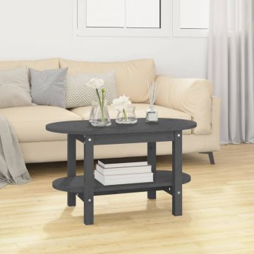 Gossi masuta de cafea, gri, 80x45x45 cm, lemn masiv de pin