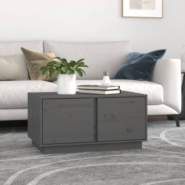 Gossi masuta de cafea, gri, 80x50x40 cm, lemn masiv de pin
