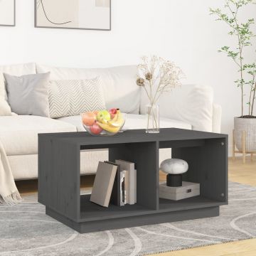 Gossi masuta de cafea, gri, 80x50x40 cm, lemn masiv de pin