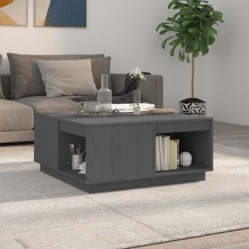 Gossi masuta de cafea, gri, 80x81x36,5 cm, lemn masiv de pin