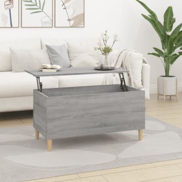Gossi masuta de cafea, gri sonoma, 90x44,5x45 cm, lemn compozit