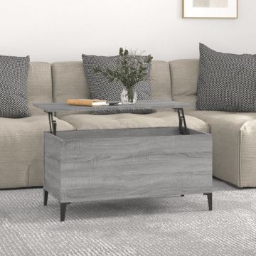 Gossi masuta de cafea, gri sonoma, 90x44,5x45 cm, lemn compozit