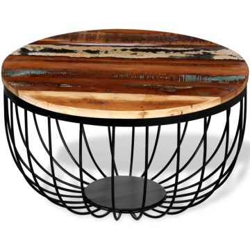Gossi masuta de cafea, lemn masiv reciclat