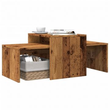Gossi masuta de cafea, lemn vechi, 100x48x40 cm, lemn prelucrat