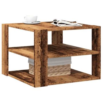Gossi masuta de cafea, lemn vechi, 58x58x40 cm, lemn prelucrat