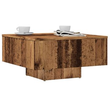 Gossi masuta de cafea, lemn vechi, 60x60x31,5 cm, lemn prelucrat