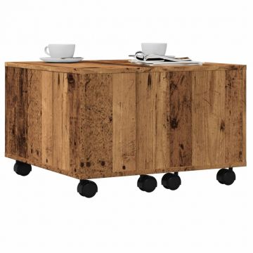 Gossi masuta de cafea, lemn vechi, 60x60x38 cm, lemn prelucrat