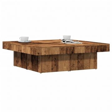Gossi masuta de cafea, lemn vechi, 90x90x28 cm, lemn prelucrat