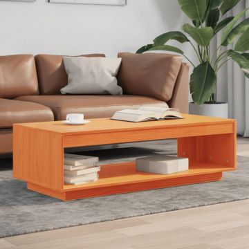 Gossi masuta de cafea, maro ceruit, 110x50x33,5 cm, lemn masiv pin