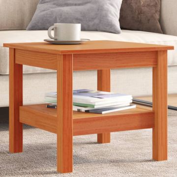 Gossi masuta de cafea, maro ceruit, 45x45x40 cm, lemn masiv de pin