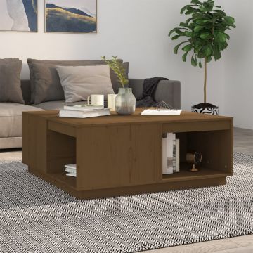 Gossi masuta de cafea, maro miere, 100x101x40,5 cm, lemn masiv de pin